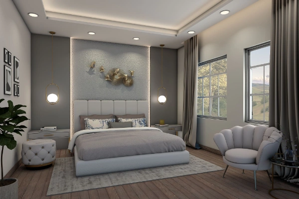 Stylish modern living room jahan aaram se baith sakte hain