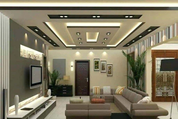 Stylish modern living room jahan aaram se baith sakte hain